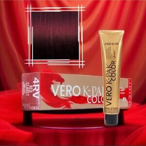 NEW! Joico Vero K-Pak Permanent Hair Color 4RV Red Claret - Professional Dye